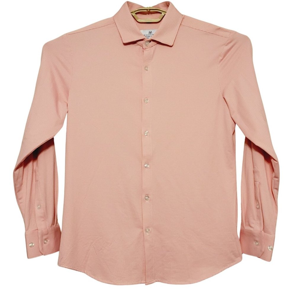 Mizzen+Main Shirt Mens Medium Trim Fit Micro Check Spinnaker Collection